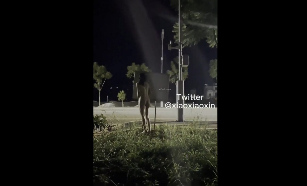 個人撮影 @xiaoxiaoxin スレンダー美ボディの女の子が夜の路上で全裸露出散歩 動画